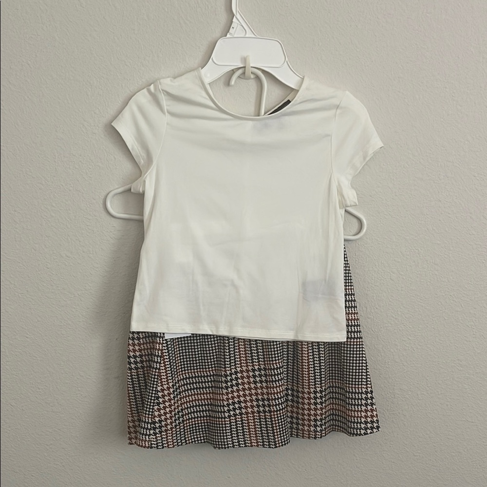 Three Hearts White and Black Short Sleeve Matching Set